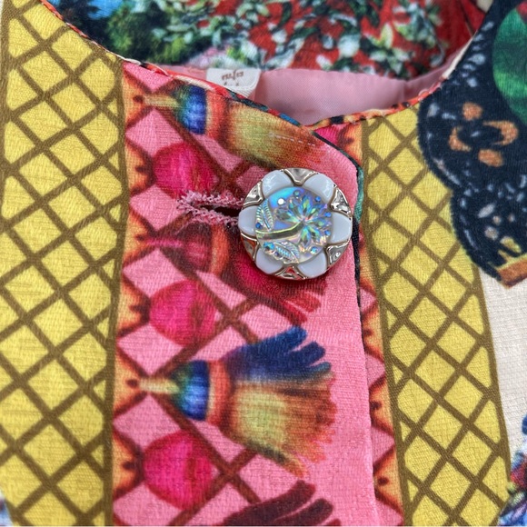 Asian Inspired Print Girls Quilted Jacket Coat - Picture 5 of 12